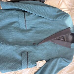 JF J.Ferrar Evening Edition Teal and Black Blazer